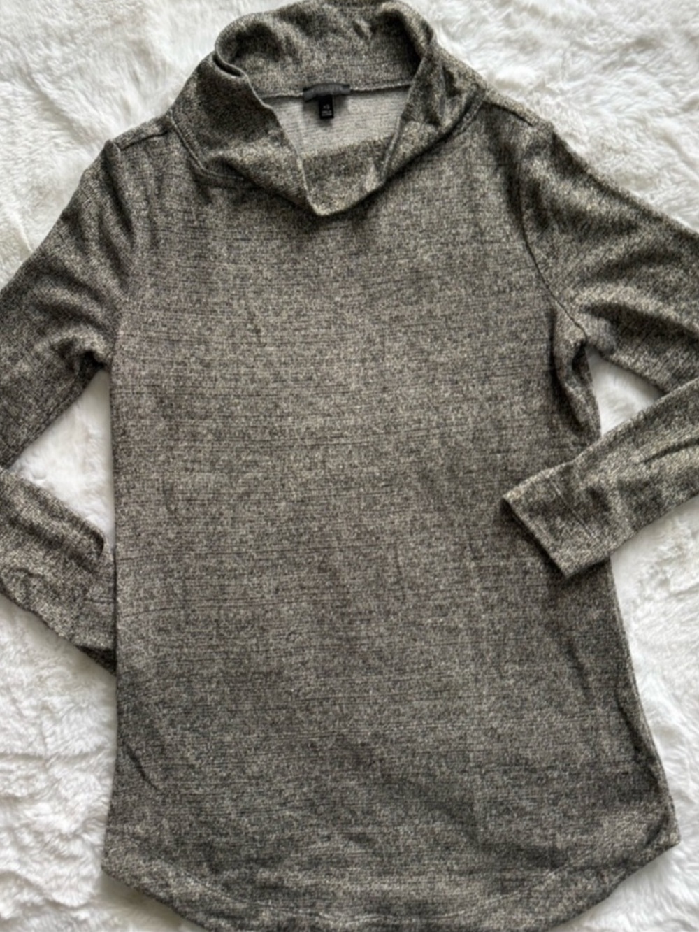 Talbots Gold Foil Metallic Mock Neck Sweater